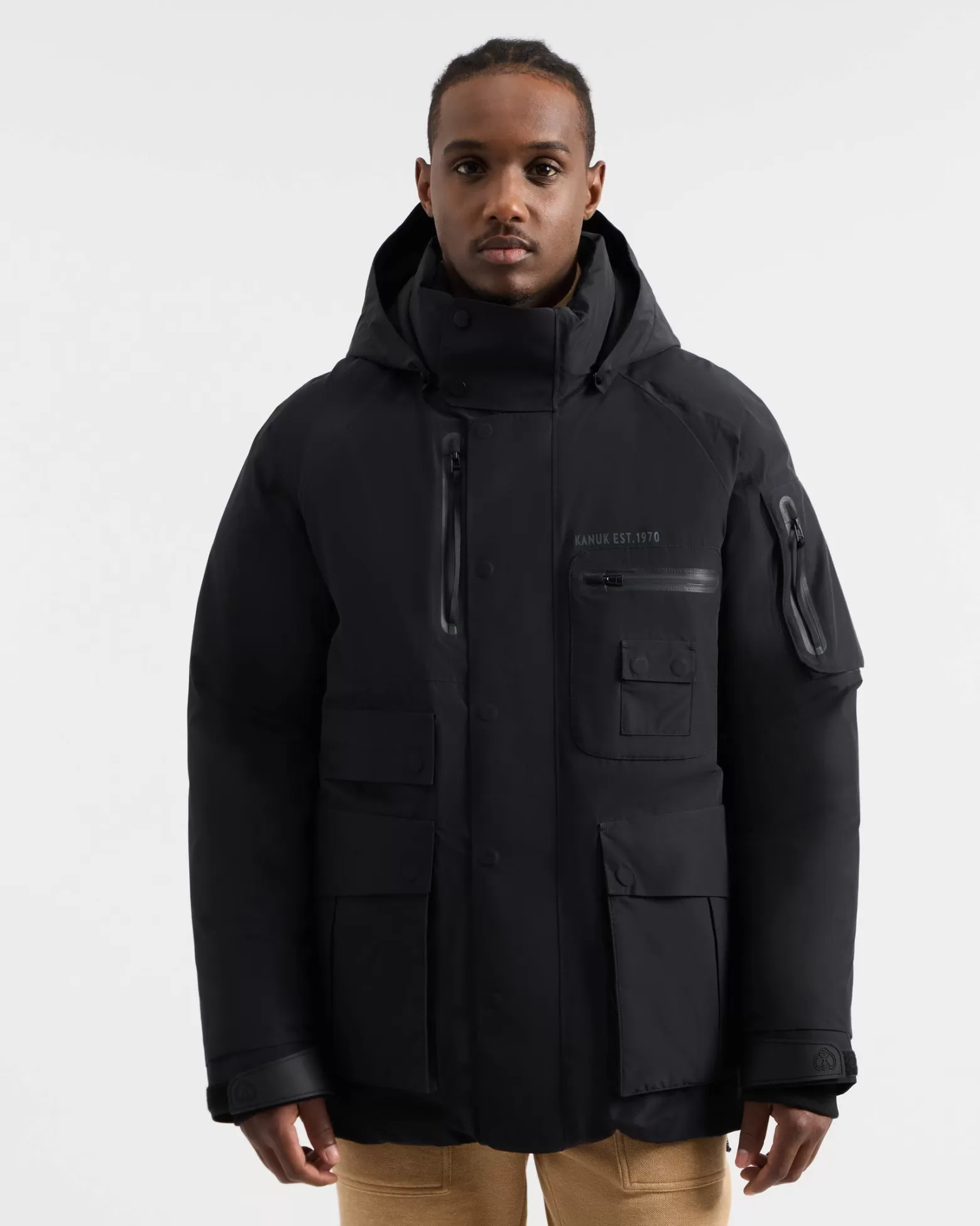 Manteaux En Isolant Synthétique | Manteaux Courts-Kanuk Manteau D'hiver Iwaki - Noir Délavé