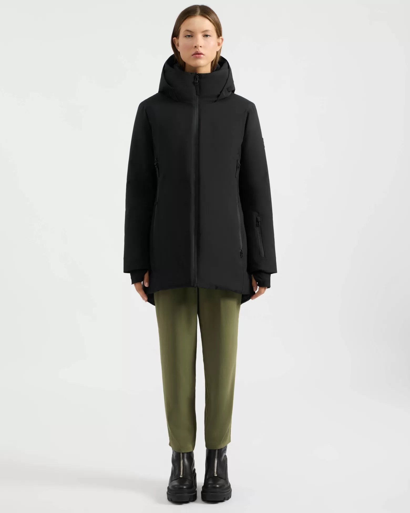Manteaux En Isolant Synthétique | Manteaux Courts-Kanuk Manteau D'hiver Laurier - Noir Jais