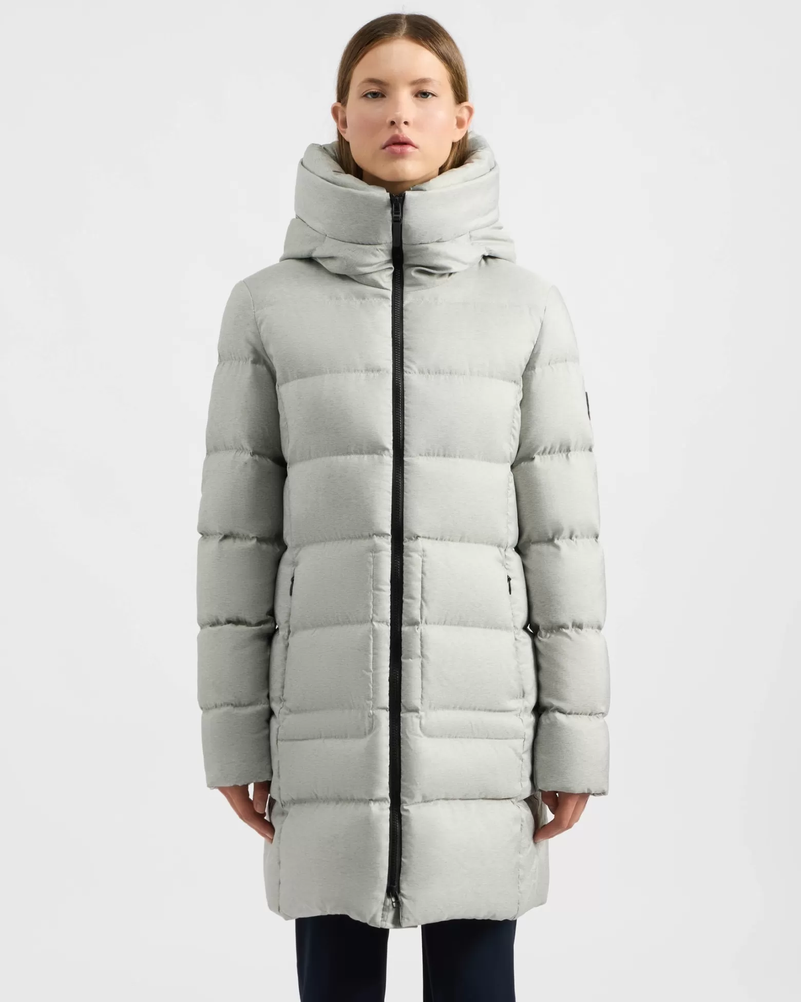 Manteaux En Duvet | Manteaux Mi-Longs-Kanuk Manteau D'hiver Marilia - Mélange Gris Pale