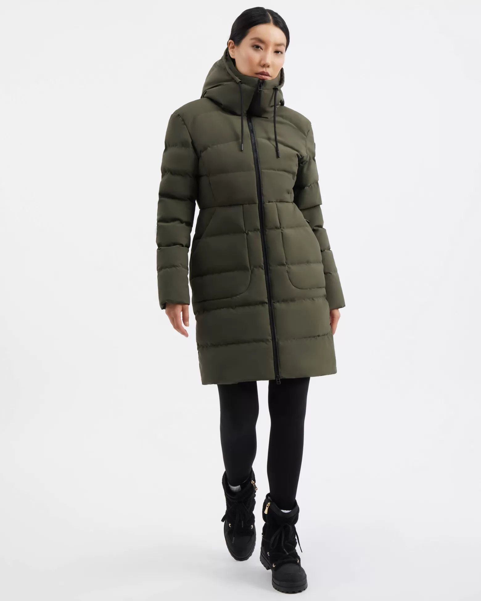 Manteaux En Duvet | Manteaux Mi-Longs-Kanuk Manteau D'hiver Notting Hill - Vert Chasseur